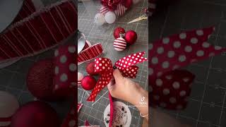 Quick and easy bow guide to help you with the season of bows diy tutorial christmastree bow [upl. by Alrak]