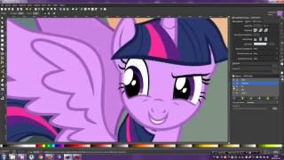 Vector Alicorn Twilight Sparkle TimeLapse HD 1080p [upl. by Ayhdnas262]