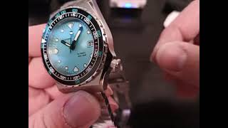 SEESTERN SUB600T LIGHT BLUE DIAL 200 METER DIVER DOXAH HOMAGE SAPPHIRE AUTOMATIC WATCH UNBOXING [upl. by Ennaus637]