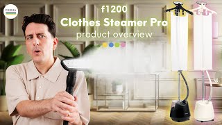 Fridja f1200 Clothes Steamer Pro  Product Overview [upl. by Yecrad]