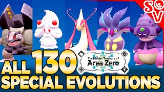 All 130 Special Evolutions in Pokemon Hidden Treasure of Area Zero  Scarlet amp Violet [upl. by Horbal]