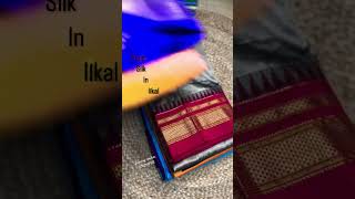 Kadiyal pure silk Ilkal saree with contrast blouse piece ilkalsarees uttarkarnataka handloom [upl. by Hcirdeirf]