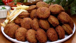 أروع وانجح واسهل وصفة فلافل خفيفة ومقرمشة 🧆 عملت معها صوص الطحينية Crunchy and light Falafel [upl. by Inacana]