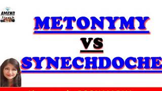 LITERARY DEVICE Part 6 Metonymy vs Synecdoche  explained with notes and examples [upl. by Yuh41]