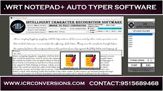 WRT NOTEPAD PLUS AUTO TYPER SOFTWARE  NOTEPAD PLUS SOFTWARE [upl. by Shafer]