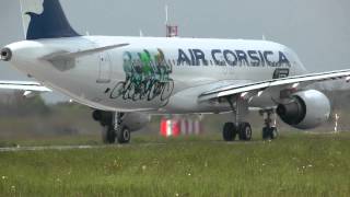 A320 air Corsica takeoff Nantes atlantique FHDMF [upl. by Cattan]