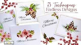 EVERYTHING You Need to Master EASY Endless Christmas Card Possibilities EASY Christmas Card Ideas [upl. by Eixel]