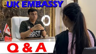 UK Embassy Interview Demo  QnA  Latest Update 2023 [upl. by Neelrac]