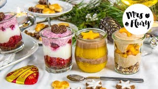 3 gesunde Desserts im Glas  für Weihnachten [upl. by Ybba]