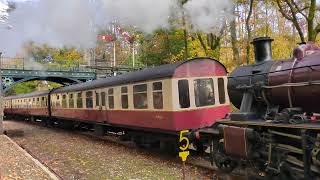 BR 46441 Ivatt Class leaving Lakeside for Haverthwaite [upl. by Blanchard]