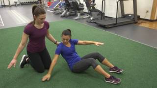 Healthworks Youth Fitness 201 Abdominal Roll Downs with a Twist Exercise  Cincinnati Childrens [upl. by Enna444]