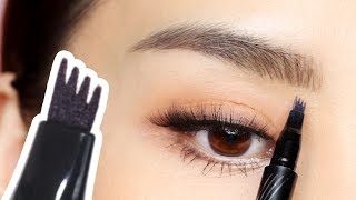 NEW MICROBLADING EYEBROW TATTOO PEN  TINA TRIES IT [upl. by Solly405]