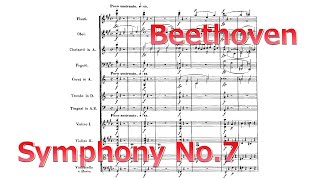 Beethoven Symphony No7【Score】 Op92 A major sheet music [upl. by Anomis512]