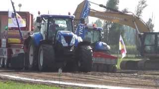 New Holland T7050 1ste plaats 75ton belgisch kampioenschap trekkertrek [upl. by Ojiram380]