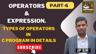 6 Operators amp Expression Types of Operators in C program in Details coding cprogramminginhindi [upl. by Ahsekar]