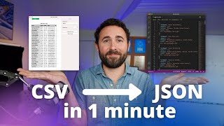 How to convert a CSV file to JSON in 1 minute  CSV to JSON [upl. by Anitrak633]