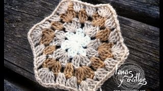 Tutorial Granny Square Hexagon Paso a Paso en Español [upl. by Doi]