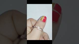 striping tape nail design 💅❤️shortnails naildesign viralvideo highlite subscribemychannel [upl. by See]