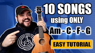 10 EASY Ukulele Songs using 4 Chords [upl. by Opiuuk634]