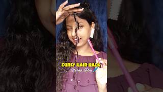 Hair Coiling Using Pen 😲  Heatless Curl Hack 😍 shorts curlyhair [upl. by Remlap]