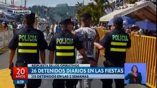 26 detenidos diarios en las fiestas de Palmares [upl. by Atteuqcaj]