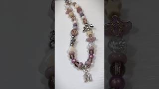 DIY Phone Chain 💜 diy phonecharm phonestrap handmadejewelry beadedjewelery diyaccessories [upl. by Elfie]