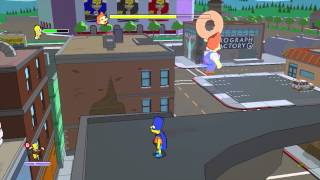 The Simpsons Game Xbox 360  Level 8 Shadow of the Colossal Donut Story  Collectables [upl. by Lertsek]