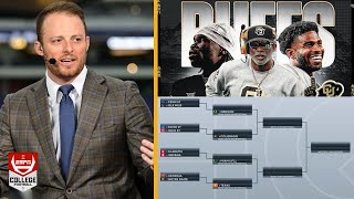 ESPN previews CFB Playoff Rankings 12Team Bracket Week 13 1Oregon 2Texas 3Miami 4Colorado [upl. by Adamo]