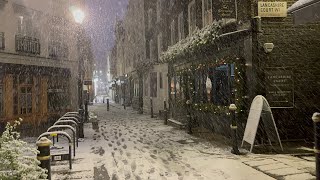 London SNOW Walk ⛄ Finally Snowing in Central London  4K HDR Walking Tour [upl. by Jania]