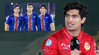 PSL 9  Naseem Shah Talks About How He’s Grooming His Brothers  Islamabad United vs Peshawar Zalmi [upl. by Germaine]