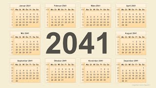 Kalender 2041 [upl. by Randolph]