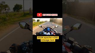 apache rr 310 mileage test 2024 motovlog shorts shortvideo mileage yt [upl. by Griffis]