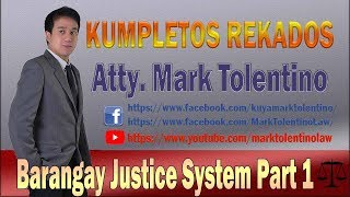 KR Barangay Justice System Part 1 [upl. by Towill]