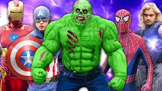 Zombie Hulk VS Avengers  Reverse Hide and Seek [upl. by Monteith]