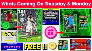 What Is Coming On Thursday amp Next Monday In eFootball 2024 Mobile  Free Potw Booster amp Coins 🤩🔔 [upl. by Eelrihs226]