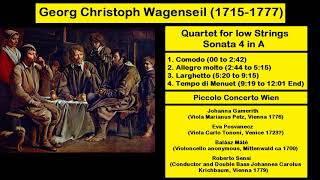 Georg Christoph Wagenseil 17151777  Quartet for low Strings  Sonata 4 in A [upl. by Akamaozu]