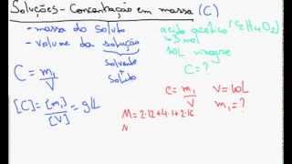 Concentração em Massa C  Química  Isso é Genial [upl. by Stralka]