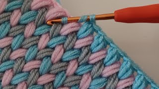 Easy crochet baby blanket zigzag spike pattern for beginners  Trend Crochet Blanket Pattern [upl. by Adeehsar]