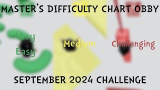 MDCO Masters Difficulty Chart Obby  September 2024 Challenge [upl. by Drews]