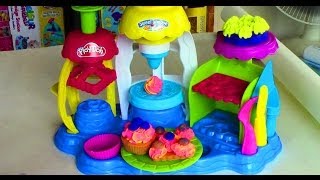 PlayDoh Frosting Fun Bakery with PlayDoh Plus Make Cup Cake and Cake Play Dough [upl. by Anana]