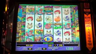 Stinkin Rich Bonus Round with 3 ReTriggers 95 SPINS  Part 1 [upl. by Sremmus]