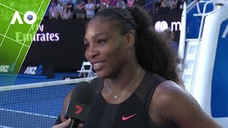 Serena Williams on court interview SF  Australian Open 2017 [upl. by Earb]