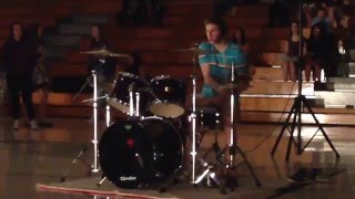 BYOB  System of a Down  Drum Cover  Brendan Hutchison  DuBray Middle School Talent Show 2016 [upl. by Noreh]