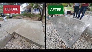 Step by step DIY tutorial on how to polish concrete using a hand held grinderPolished Concrete Cebu [upl. by Ennoid362]