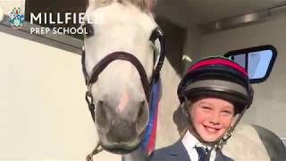 Riding at Millfield Prep School with Director of Equestrian Hayley GlynJones [upl. by Eiloj]