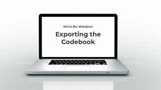 Exporting the codebook NVivo for Windows [upl. by Urbannai]