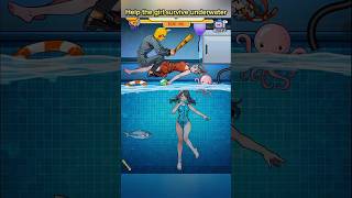 Help the girl survive underwater gameplay trending youtubeshorts [upl. by Andrej]