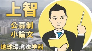 上智大学法学部地球環境法学科の公募制推薦小論文にどう対処するか [upl. by Maxa400]