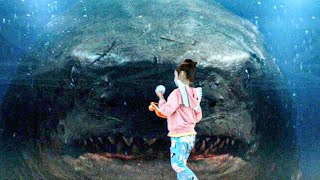 Megalodon Bites The Glass Scene  The Meg 2018 Shorts [upl. by Ahsai]