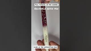 How to make a Reusable resin pen resinart shorts [upl. by Aslehc53]